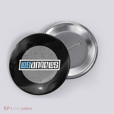 Futuristic Los Angeles Logo Button