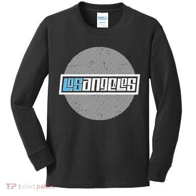 Futuristic Los Angeles Logo Kids Long Sleeve Shirt