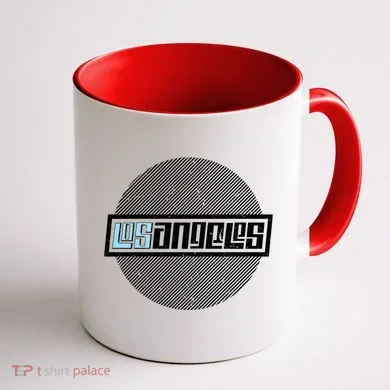 Futuristic Los Angeles Logo Coffee Mug back