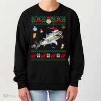 Funny Ugly Xmas Sweater Animals Lights Christmas Shark Meaningful Gift Women's Sweatshirt thumb 0