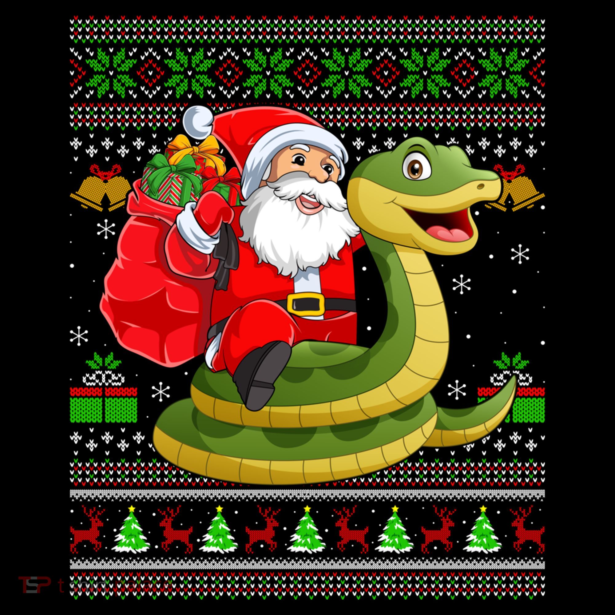 Funny Ugly Xmas Santa Riding Snake Christmas Gift Coffee Mug