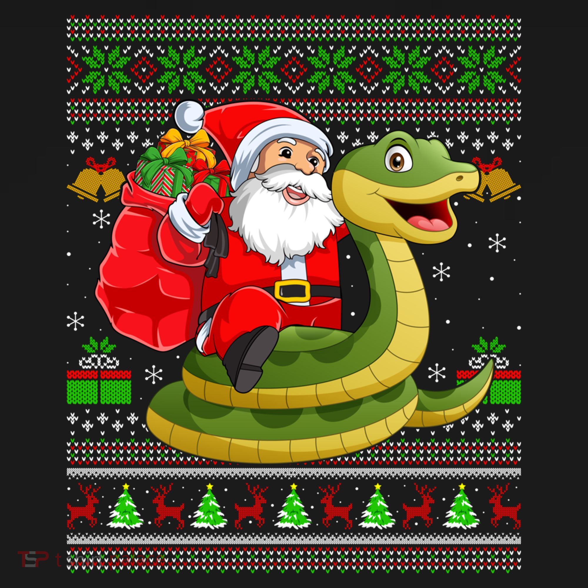 Funny Ugly Xmas Santa Riding Snake Christmas Gift Women's Hoodie