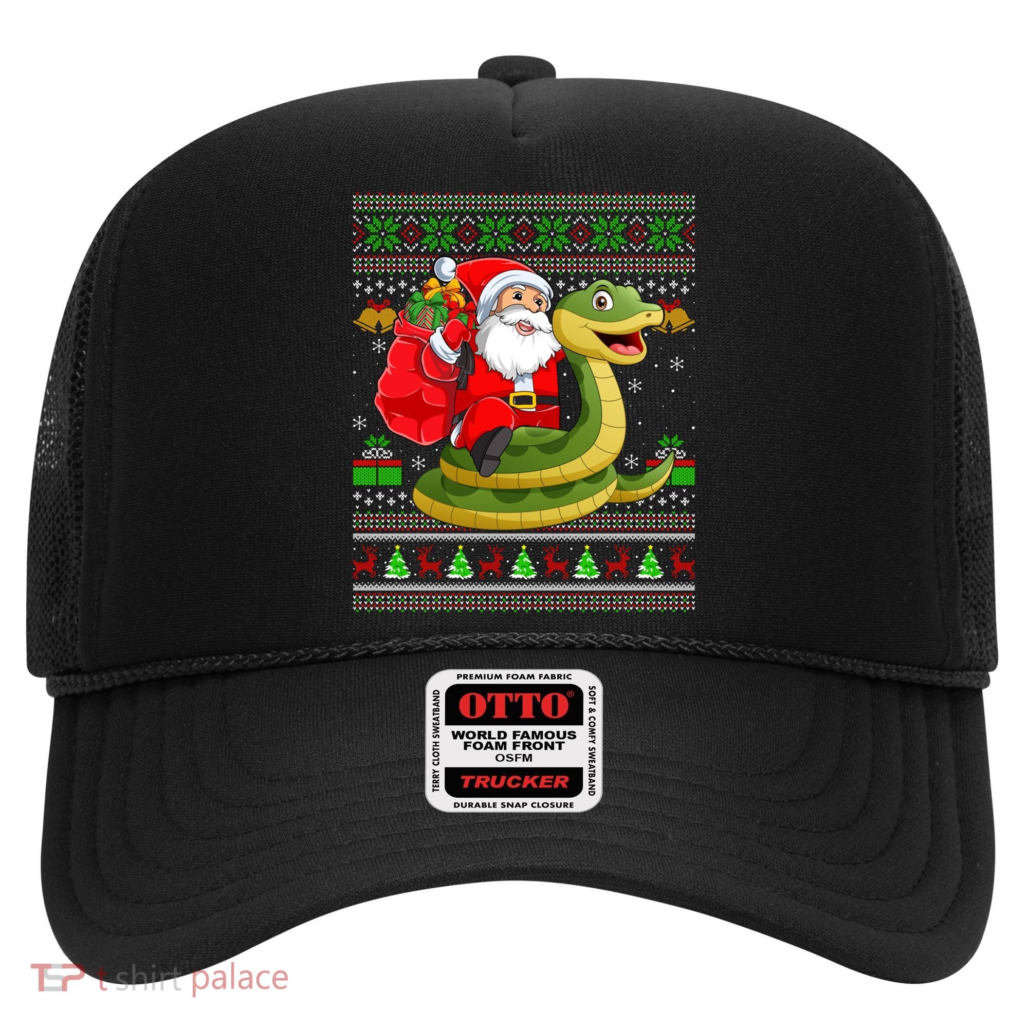 Funny Ugly Xmas Santa Riding Snake Christmas Gift Hat