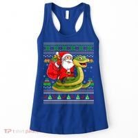 Funny Ugly Xmas Santa Riding Snake Christmas Gift Women's Tank Top thumb 0