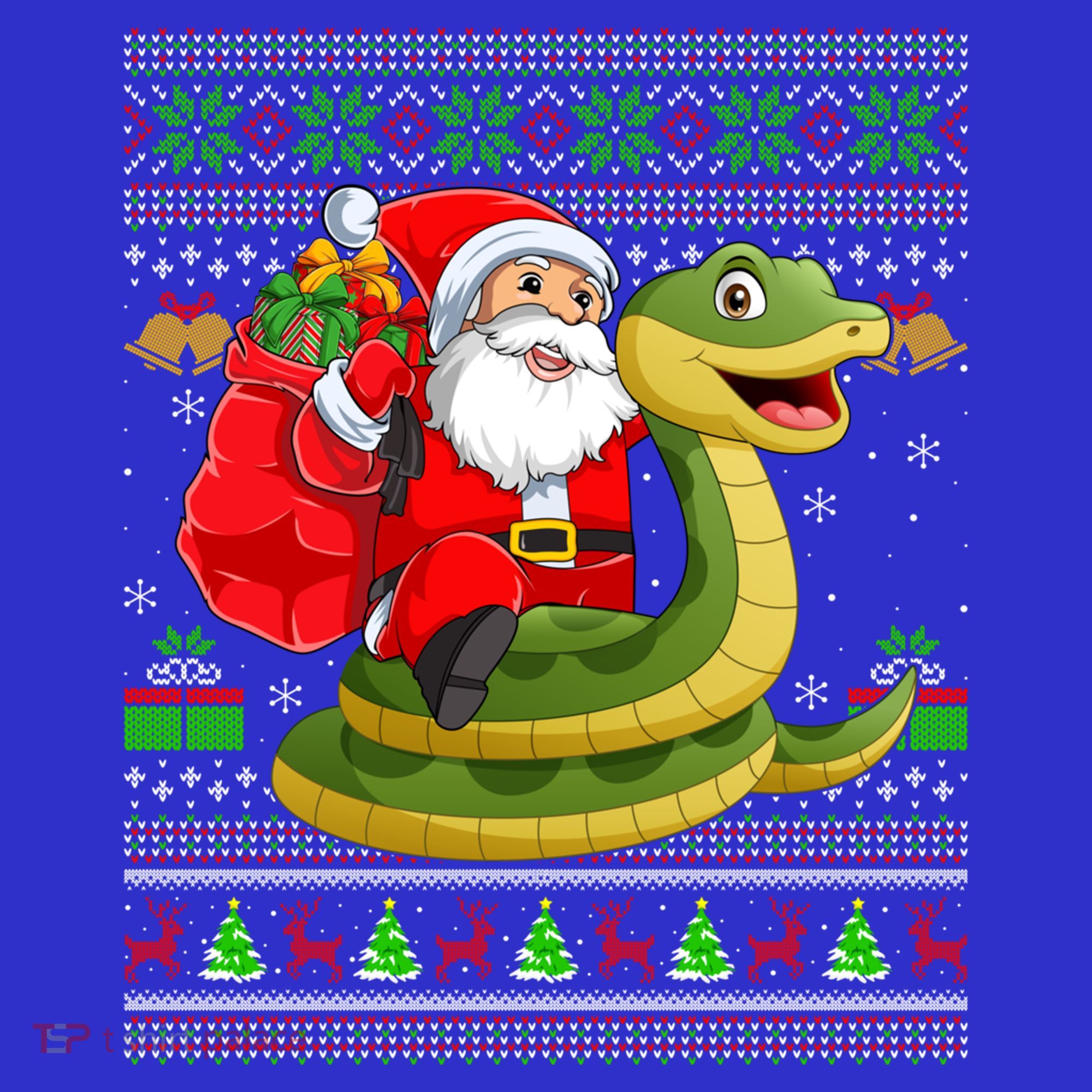 Funny Ugly Xmas Santa Riding Snake Christmas Gift Women's Tank Top