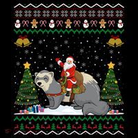 Ferret Ugly Xmas Gift Santa Riding Ferret Christmas Gift Coffee Mug thumb 5
