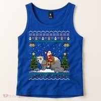 Ferret Ugly Xmas Gift Santa Riding Ferret Christmas Gift Tank Top thumb 2