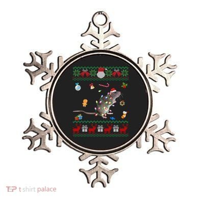 Funny Ugly Xmas Sweater Animals Lights Christmas Rat Funny Gift Ornament