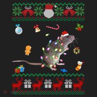 Funny Ugly Xmas Sweater Animals Lights Christmas Rat Funny Gift Hat thumb 2
