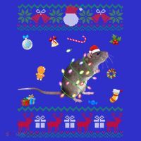 Funny Ugly Xmas Sweater Animals Lights Christmas Rat Funny Gift Sweatshirt thumb 3