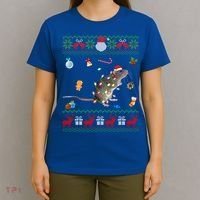 Funny Ugly Xmas Sweater Animals Lights Christmas Rat Funny Gift T-Shirt thumb 4