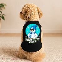 Frosty Vibes 67 Snowman Six Seven Meme Funny Doggie Tank thumb 2