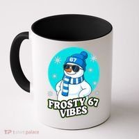 Frosty Vibes 67 Snowman Six Seven Meme Funny Coffee Mug thumb 0