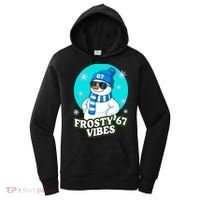 Frosty Vibes 67 Snowman Six Seven Meme Funny Women's Hoodie thumb 0