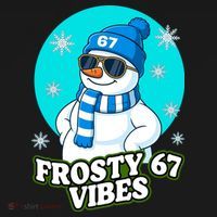 Frosty Vibes 67 Snowman Six Seven Meme Funny Women's Hoodie thumb 2
