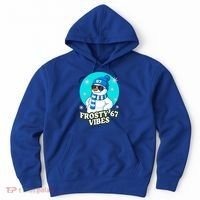Frosty Vibes 67 Snowman Six Seven Meme Funny Hoodie thumb 0