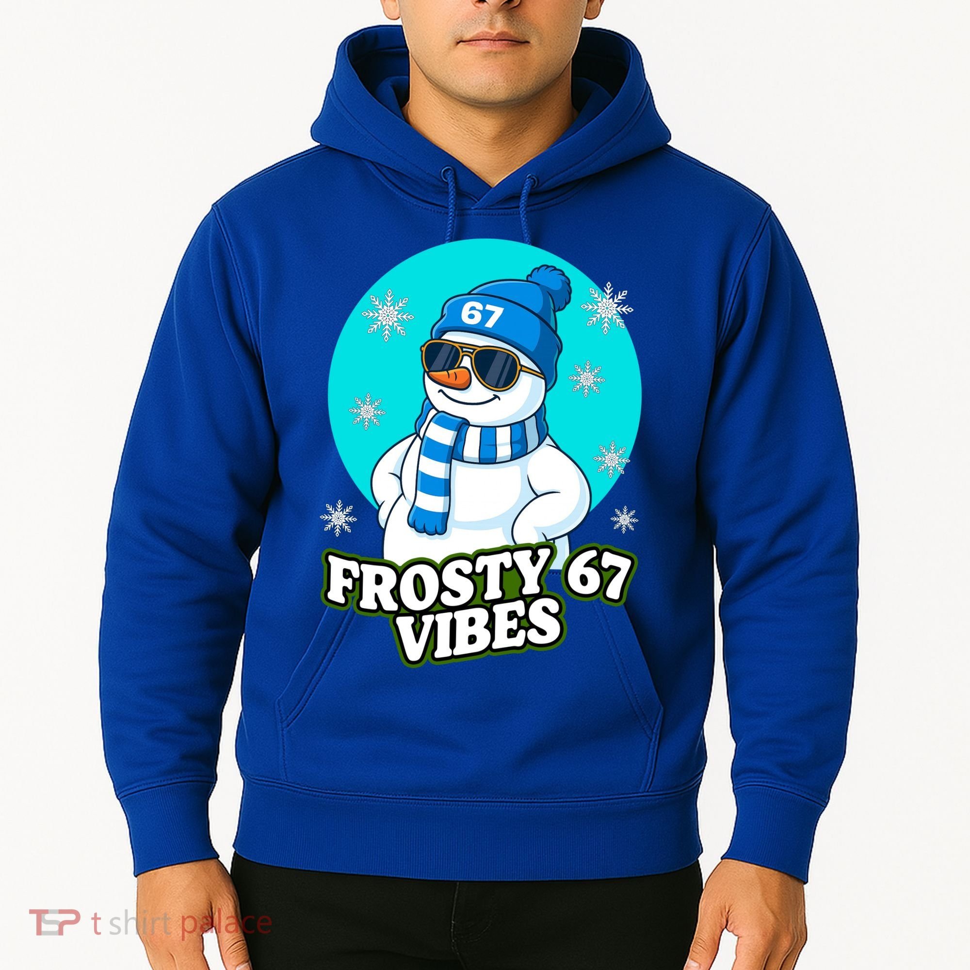 Frosty Vibes 67 Snowman Six Seven Meme Funny Hoodie