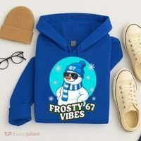 Frosty Vibes 67 Snowman Six Seven Meme Funny Hoodie thumb 4