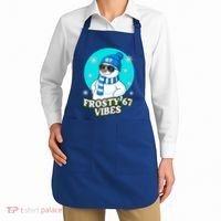 Frosty Vibes 67 Snowman Six Seven Meme Funny Apron thumb 2