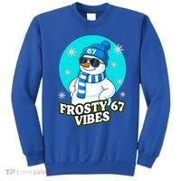 Frosty Vibes 67 Snowman Six Seven Meme Funny Sweatshirt thumb 0