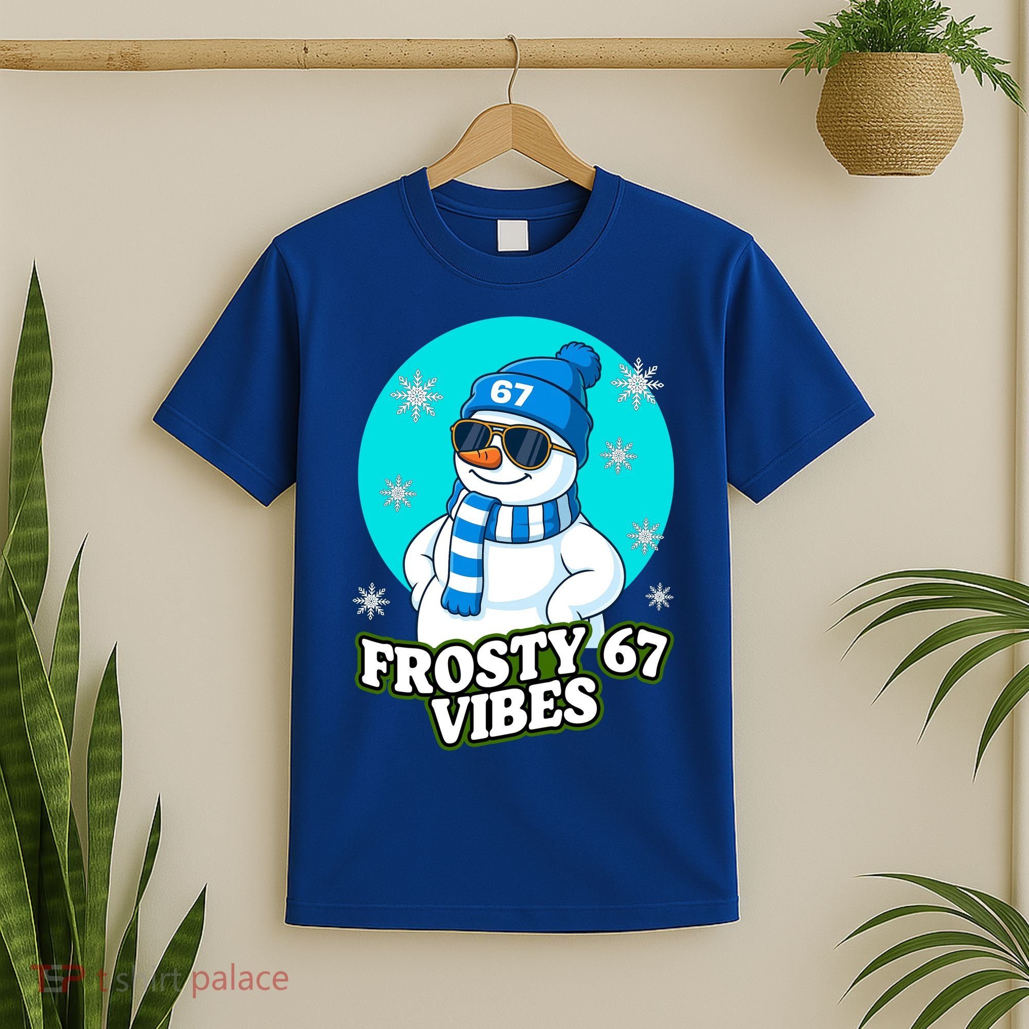 Frosty Vibes 67 Snowman Six Seven Meme Funny T-Shirt