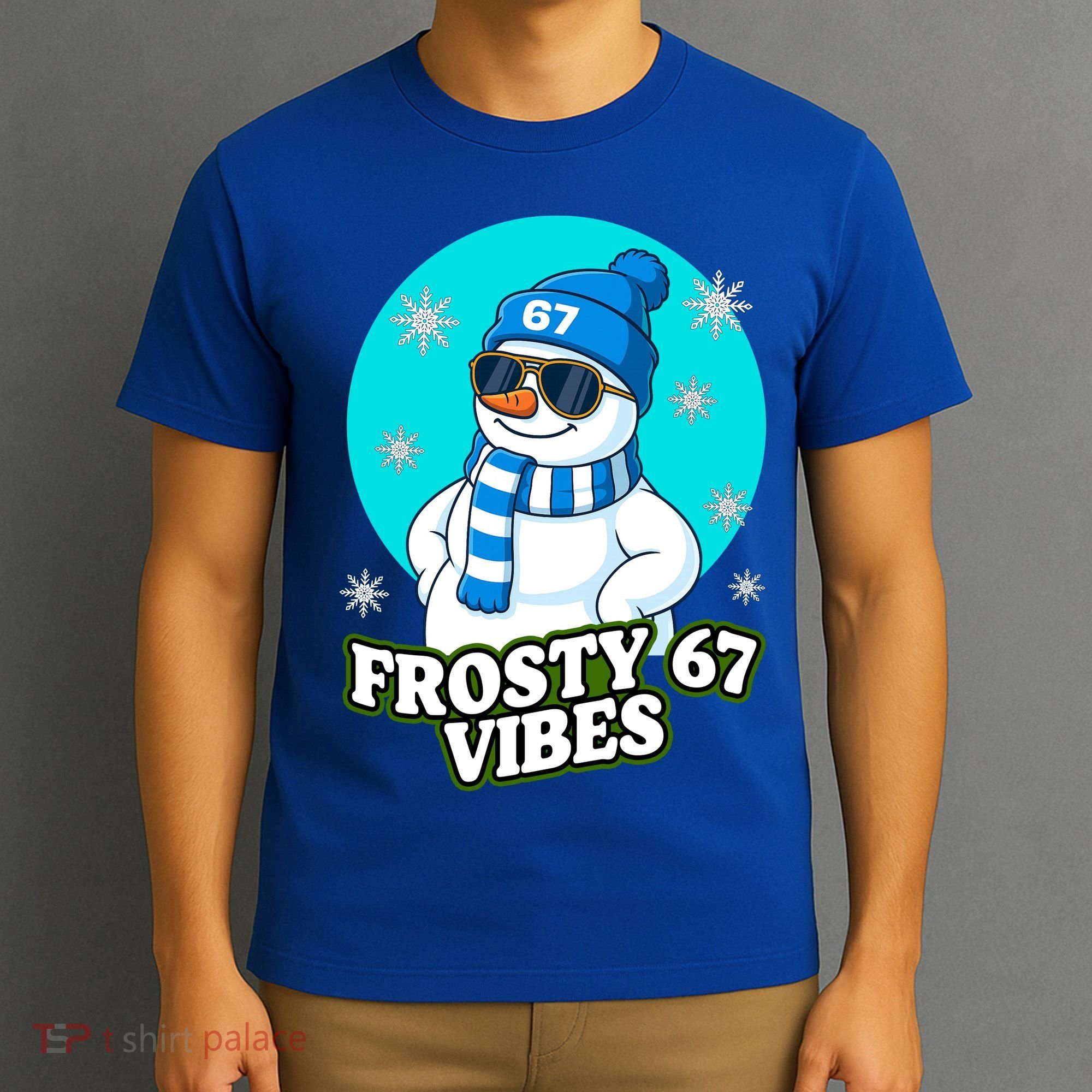 Frosty Vibes 67 Snowman Six Seven Meme Funny T-Shirt