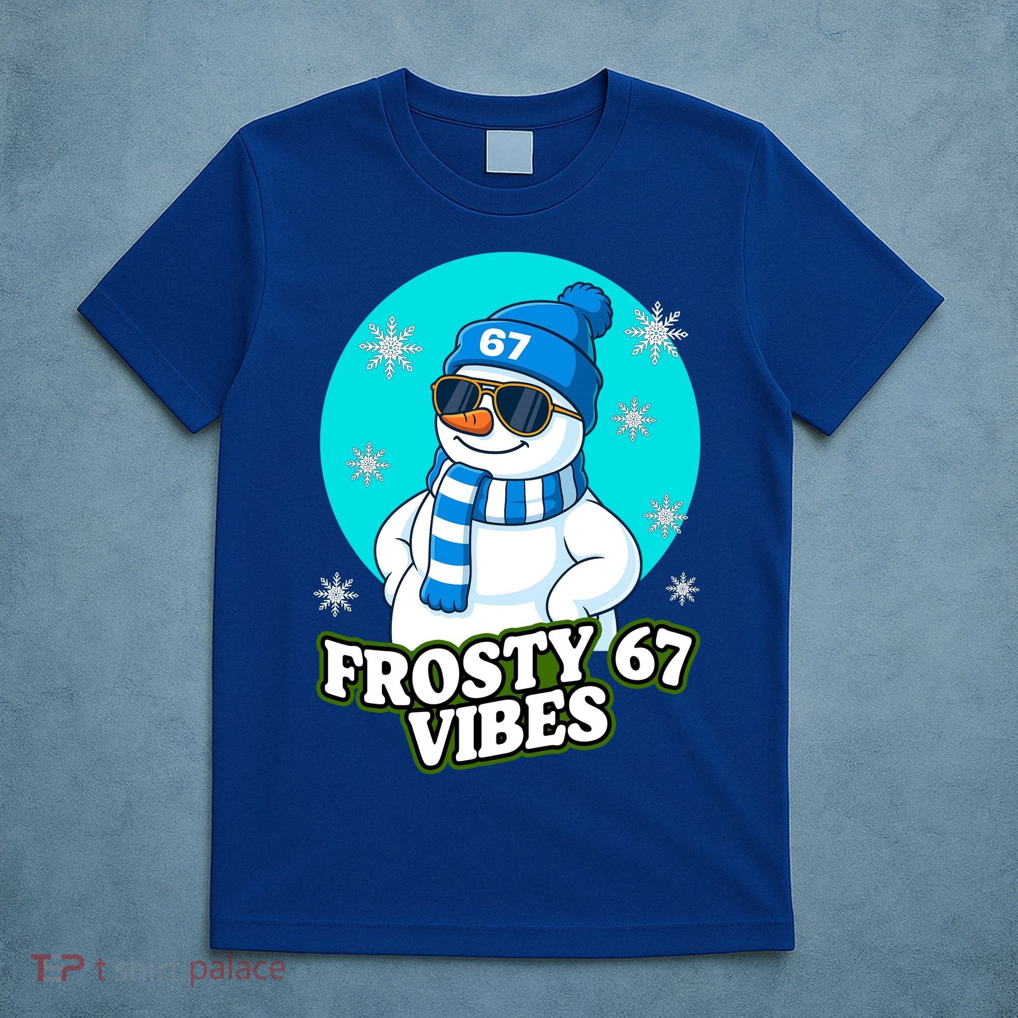 Frosty Vibes 67 Snowman Six Seven Meme Funny T-Shirt