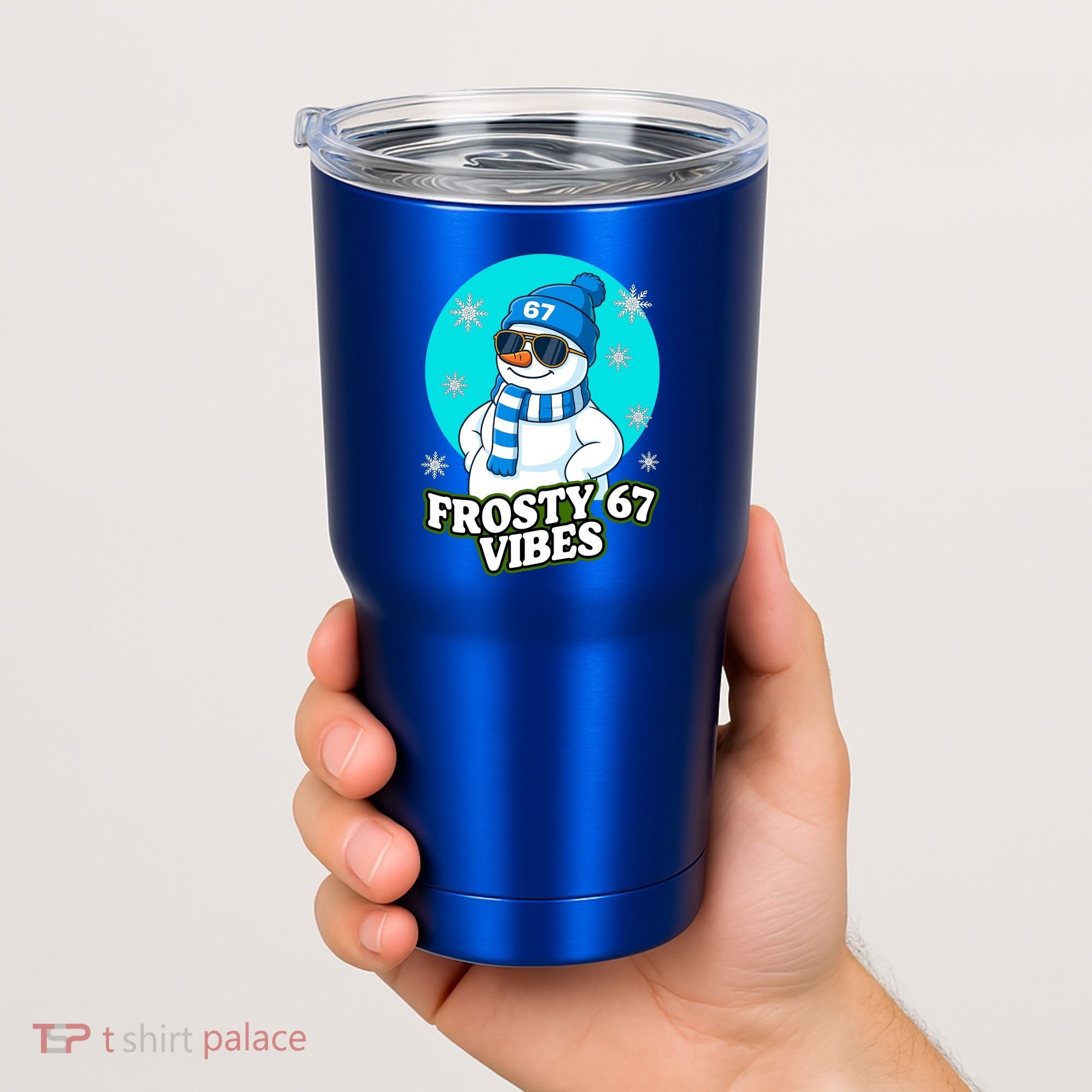 Frosty Vibes 67 Snowman Six Seven Meme Funny Tumbler
