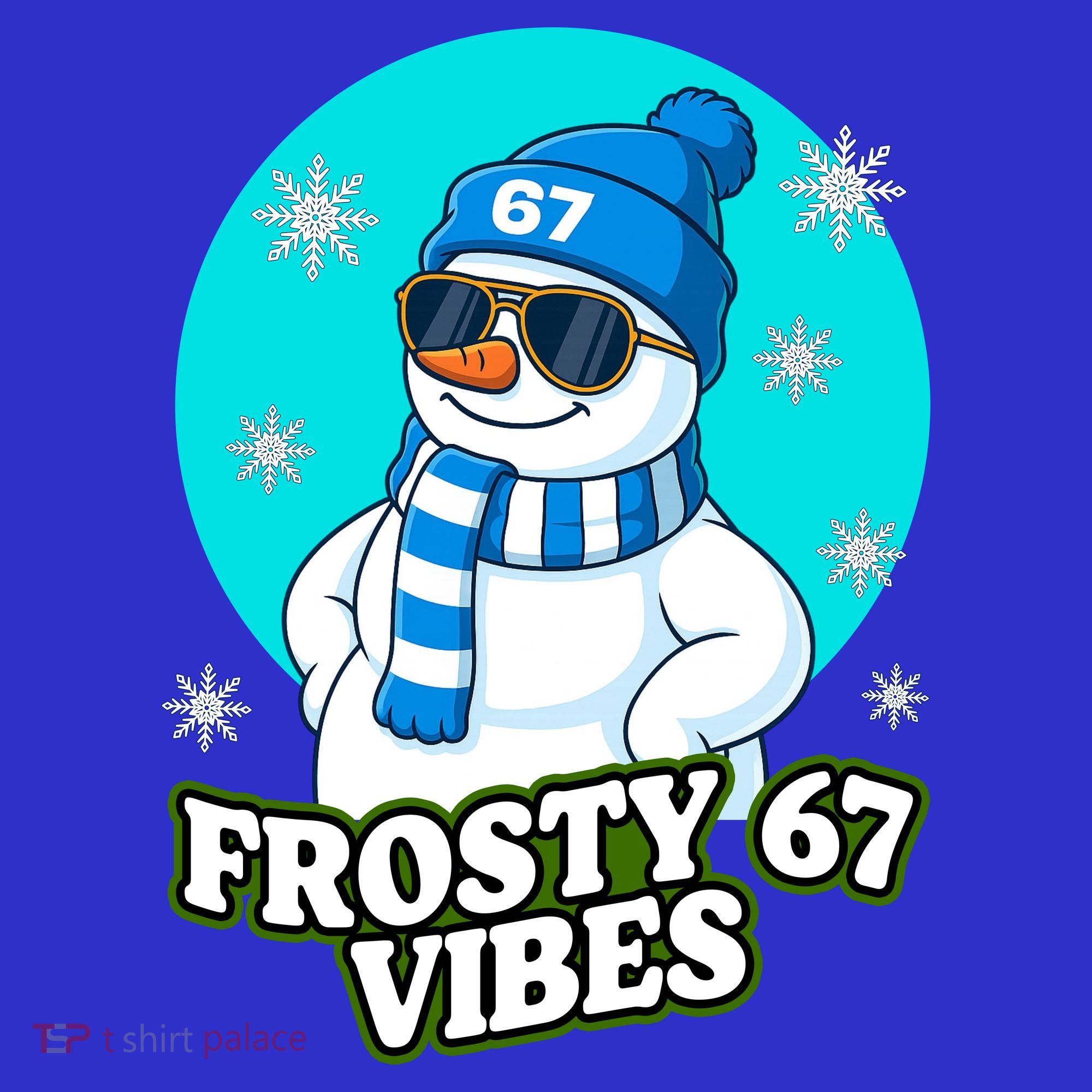 Frosty Vibes 67 Snowman Six Seven Meme Funny Mousepad
