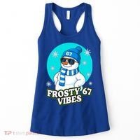 Frosty Vibes 67 Snowman Six Seven Meme Funny Women's Tank Top thumb 0