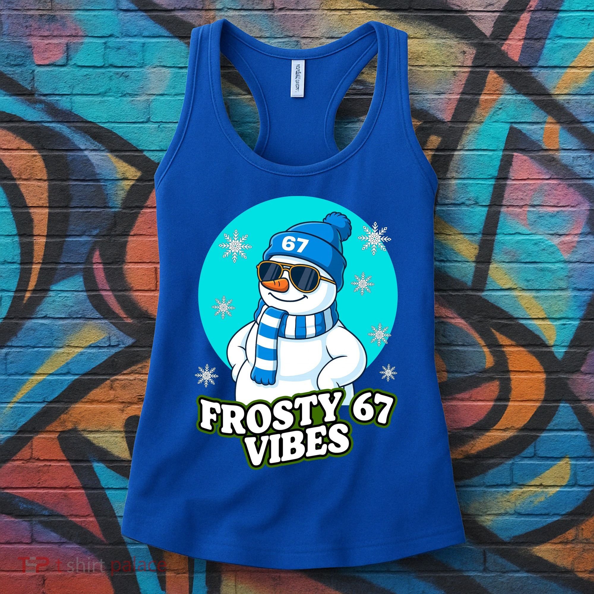 Frosty Vibes 67 Snowman Six Seven Meme Funny Women's Tank Top