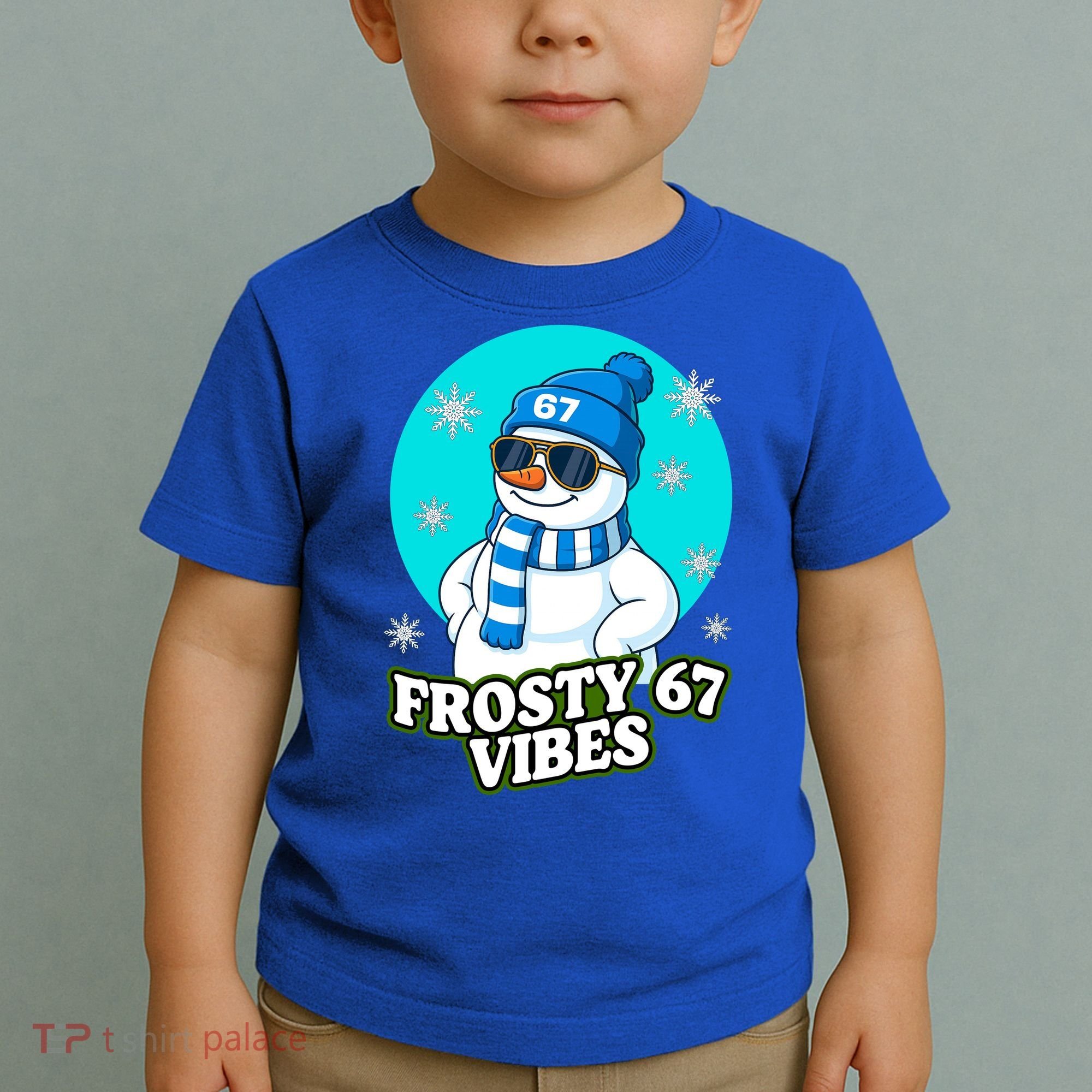 Frosty Vibes 67 Snowman Six Seven Meme Funny Toddler T-Shirt
