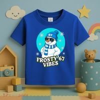 Frosty Vibes 67 Snowman Six Seven Meme Funny Toddler T-Shirt thumb 3