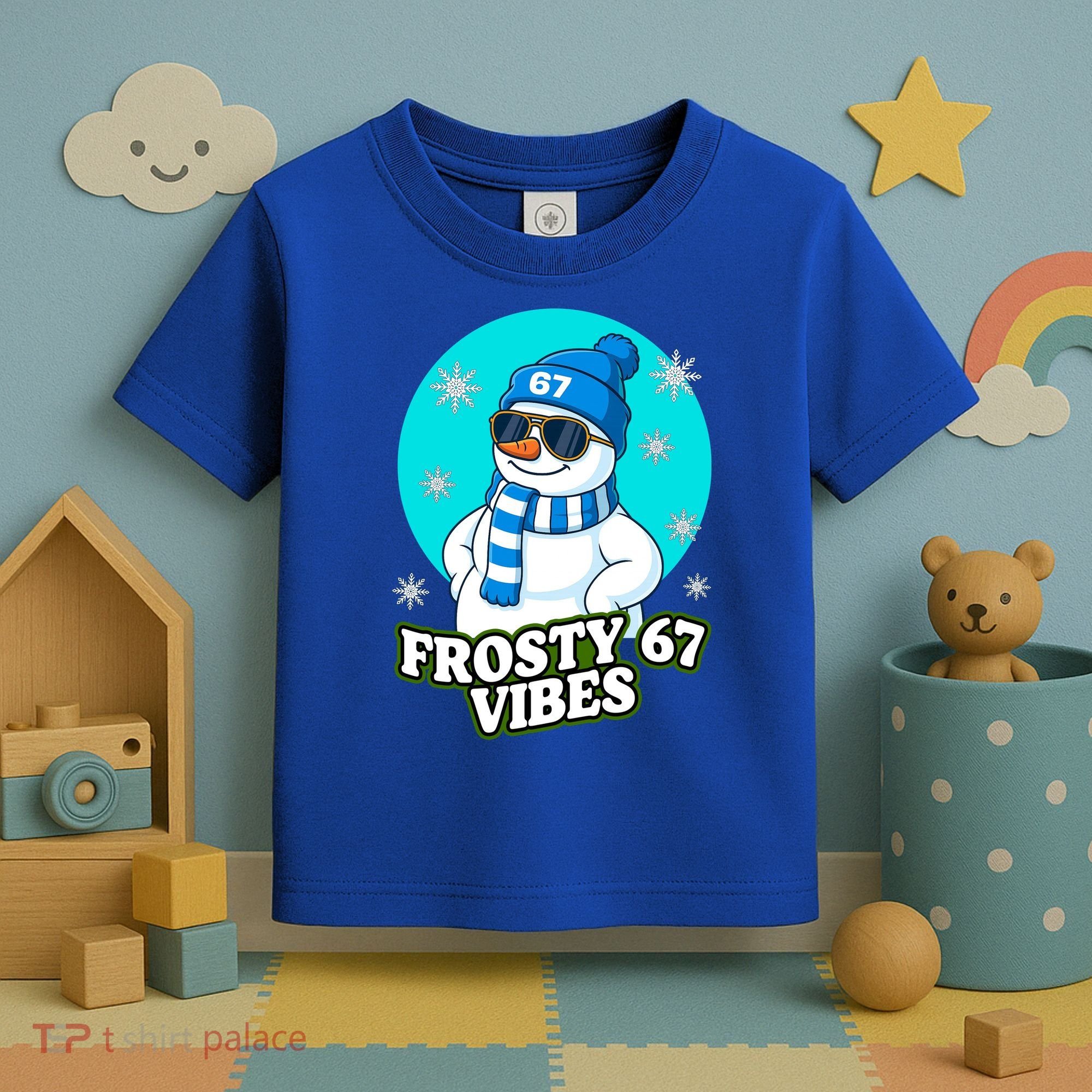 Frosty Vibes 67 Snowman Six Seven Meme Funny Toddler T-Shirt