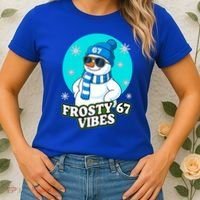 Frosty Vibes 67 Snowman Six Seven Meme Funny Women's T-Shirt thumb 2