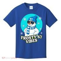 Frosty Vibes 67 Snowman Six Seven Meme Funny Kids T-Shirt thumb 0