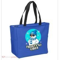 Frosty Vibes 67 Snowman Six Seven Meme Funny Tote Bag thumb 2