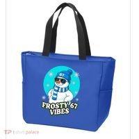 Frosty Vibes 67 Snowman Six Seven Meme Funny Tote Bag thumb 3