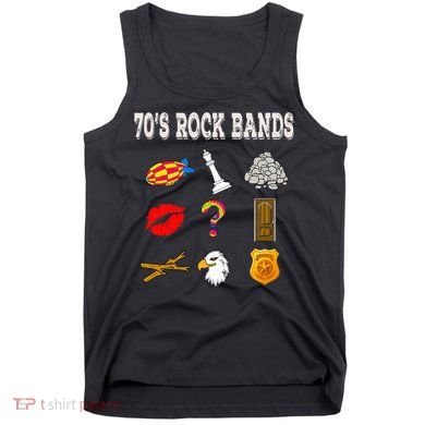 Funny Vintage 70S Rock Band Tank Top