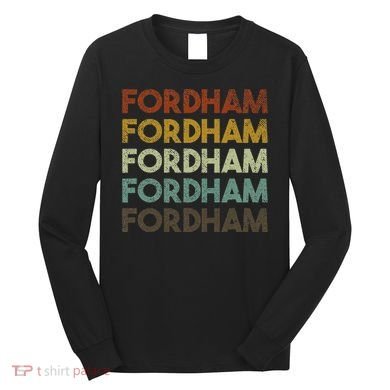 Fordham Vintage 80s Retro Style Long Sleeve Shirt