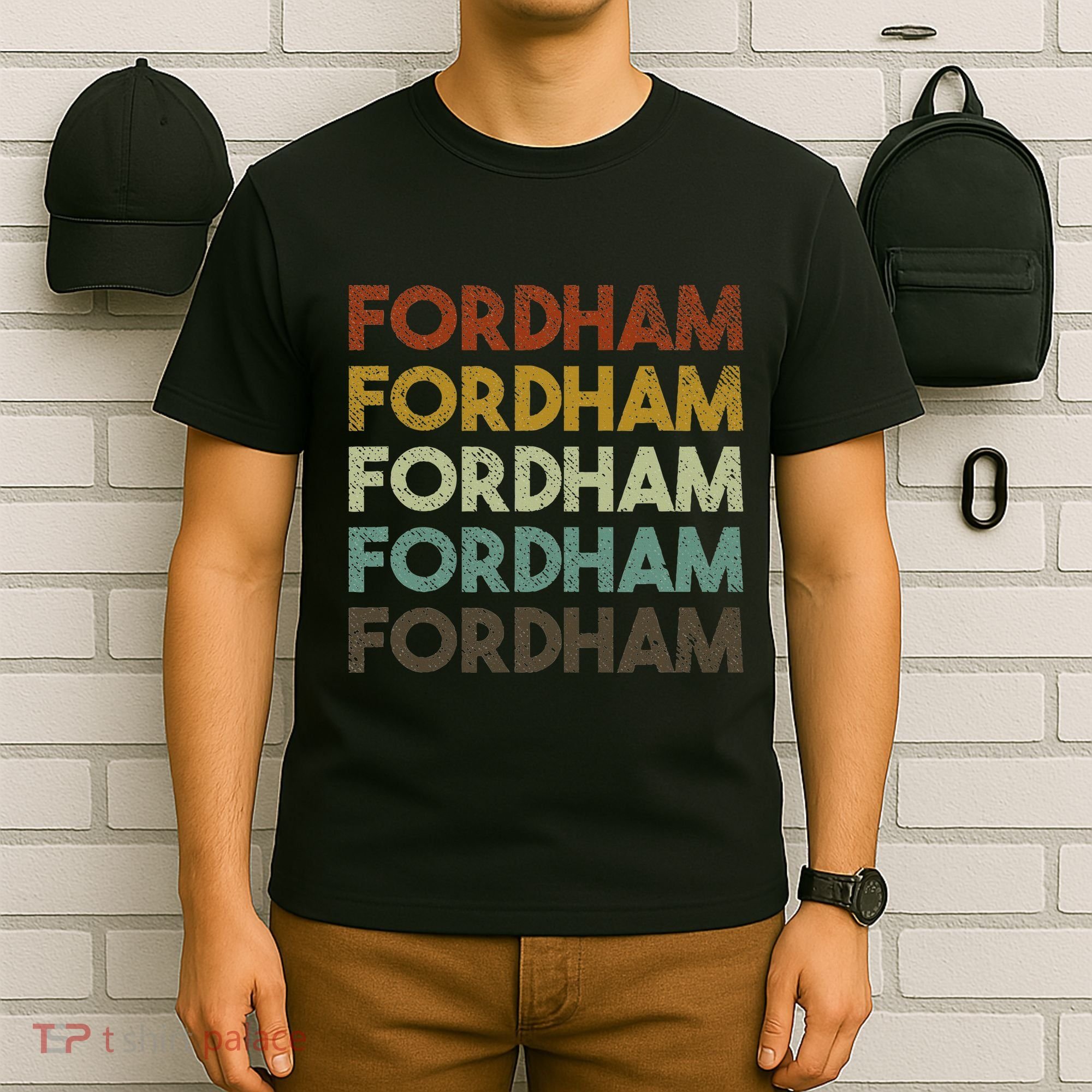 Fordham Vintage 80s Retro Style T-Shirt