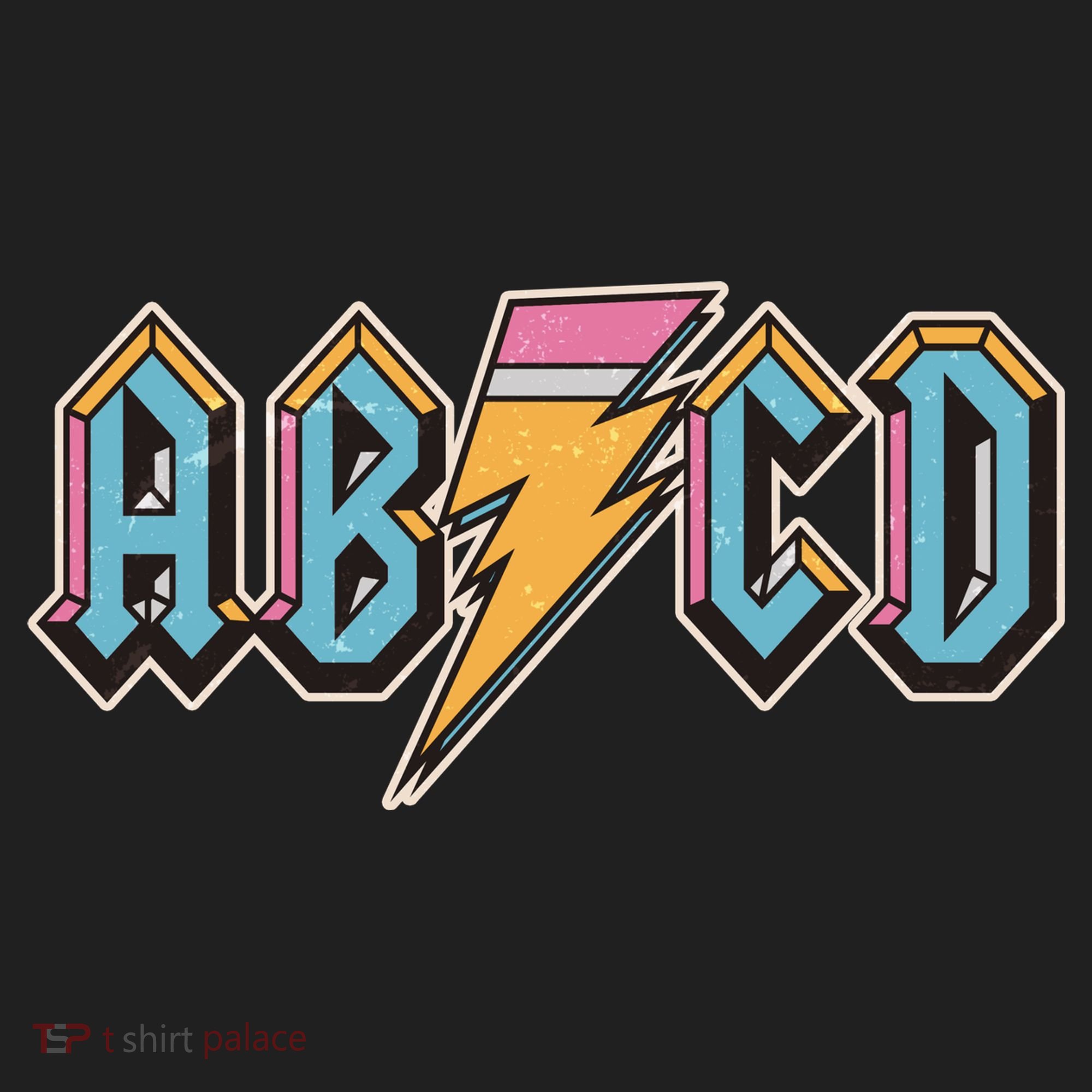 Funny Vintage ABCD Rock Logo Women's Sweatshirt