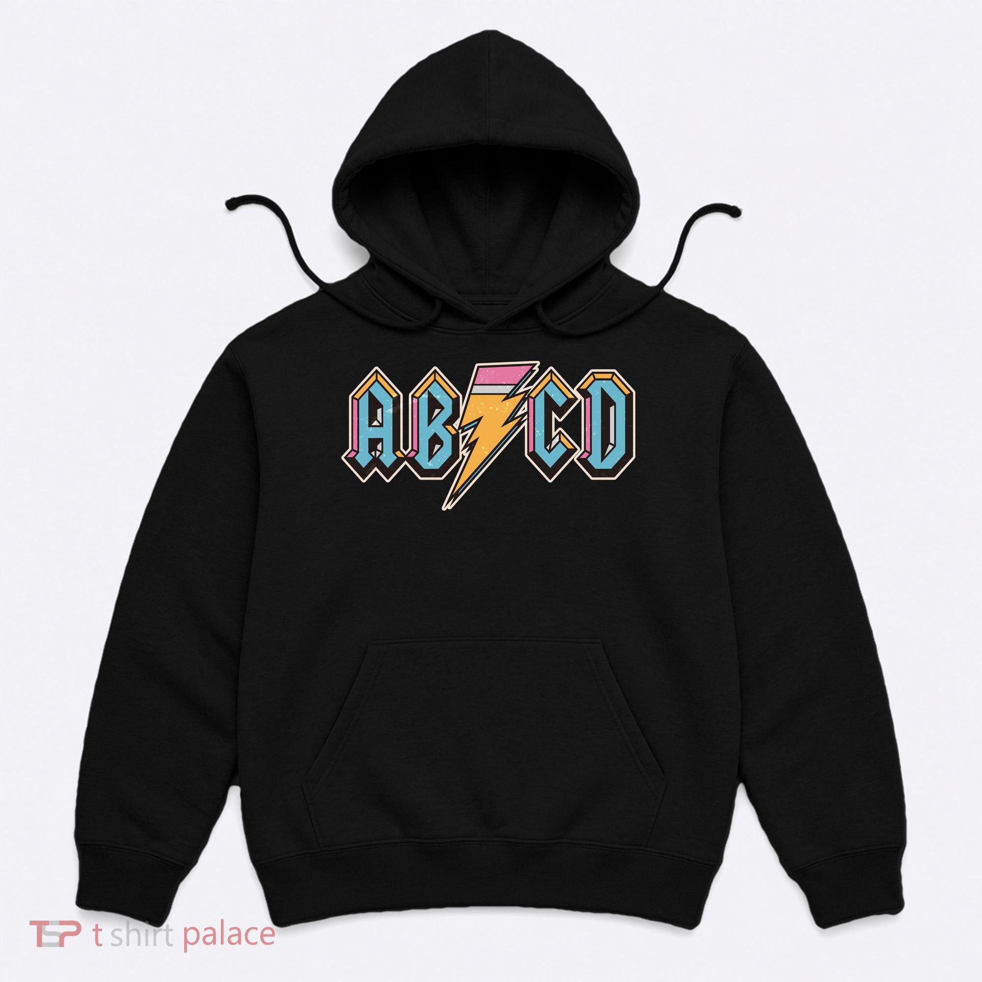 Funny Vintage ABCD Rock Logo Hoodie
