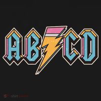 Funny Vintage ABCD Rock Logo T-Shirt thumb 7