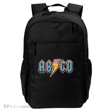 Funny Vintage ABCD Rock Logo Backpack