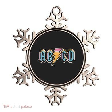 Funny Vintage ABCD Rock Logo Ornament