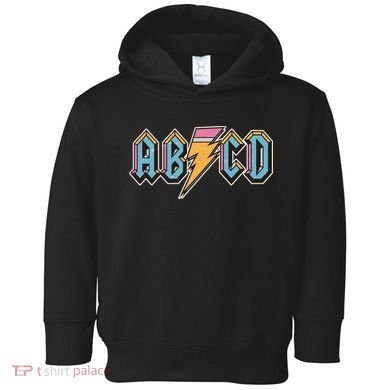 Funny Vintage ABCD Rock Logo Toddler Hoodie