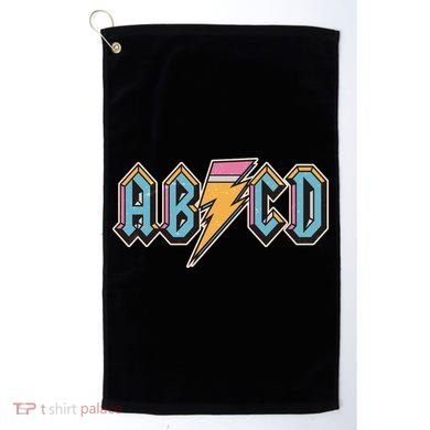 Funny Vintage ABCD Rock Logo Golf Towel