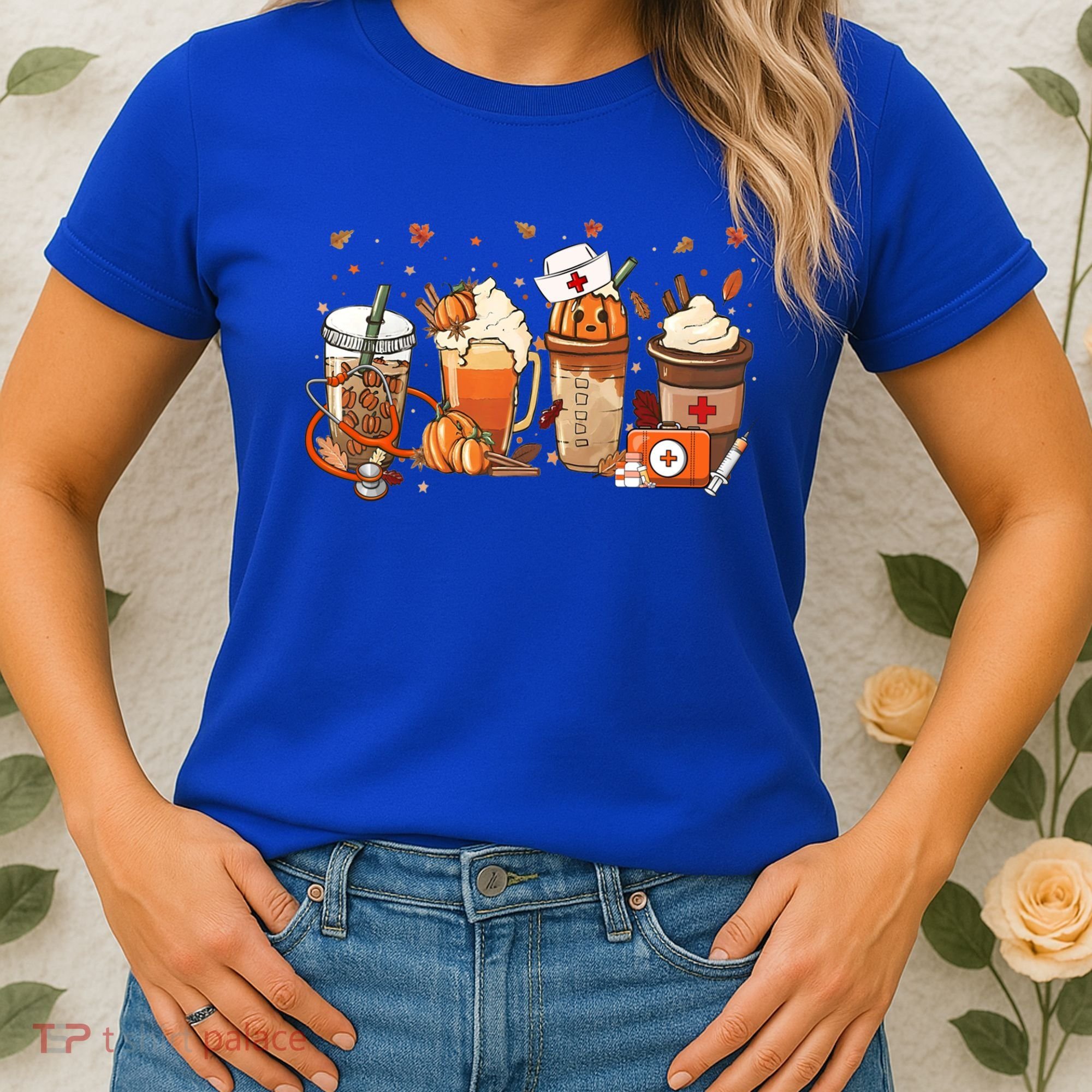 Fall Vibes And That Cna Nurse Life Nurse Fall Thanksgiving Meaningful Gift Women's T-Shirt