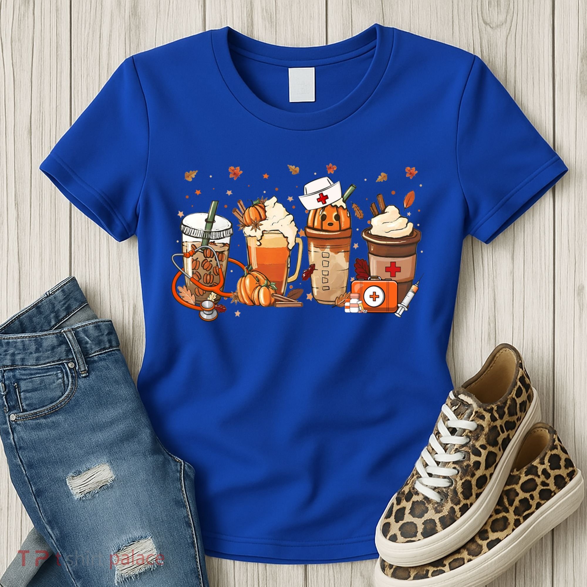 Fall Vibes And That Cna Nurse Life Nurse Fall Thanksgiving Meaningful Gift Women's T-Shirt